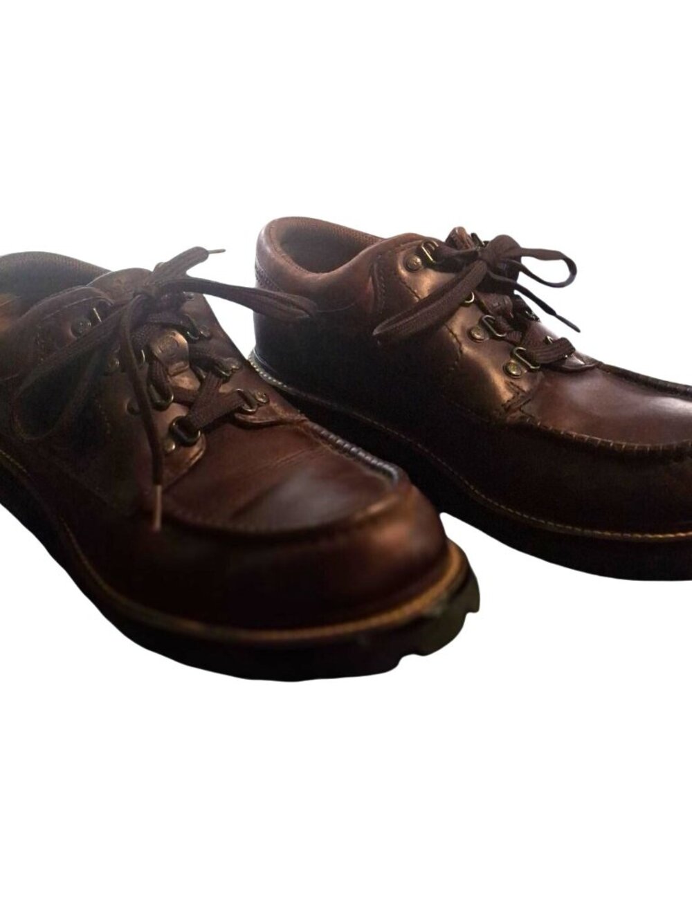 Timberland Mens Brown Genuine Leather Moc Toe Oxfords Size 12M*SH12